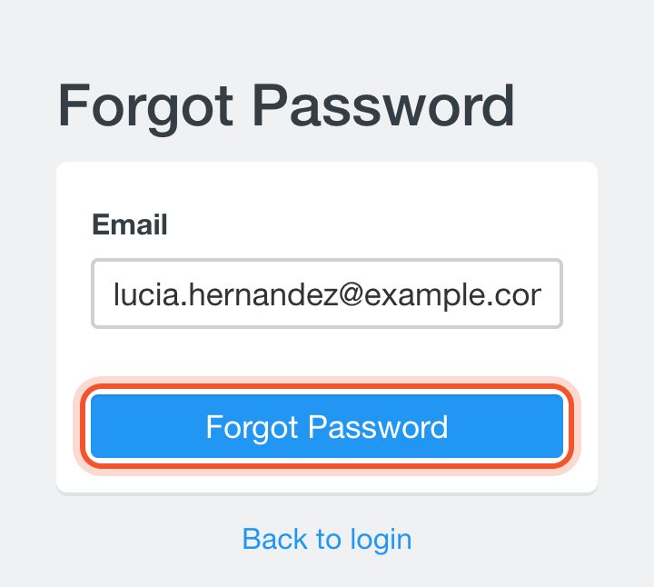 Halaman Forgot Password dengan alamat email yang sudah dimasukkan